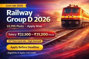 RRB Group D Recruitment 2026 – 22,195 Level-1 Vacancies