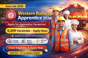 Western Railway Apprentice 2026 notification out for 5349 ITI posts. Check eligibility, age limit, merit selection, last date 23 March 2026, and how to apply at rrc-wr.com.