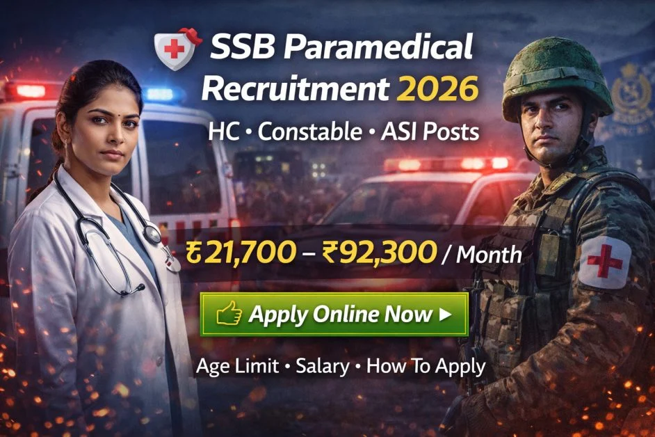 SSB Paramedical Recruitment 2026